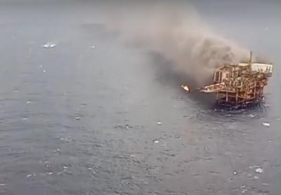 Incêndio e explosão atingem plataforma da Petrobras na Bacia de Campos