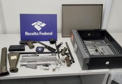 Receita Federal apreende carga com peças de 30 fuzis no Aeroporto de Viracopos, SP