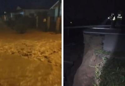 RS: Galeria rompe e água inunda município no Vale do Caí