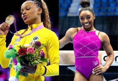 Olimpíadas de Paris: ginástica terá duelo eletrizante entre Rebeca Andrade e Simone Biles