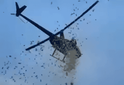Família de empresário faz "chover dinheiro" nos EUA e joga R$ 27 mil de helicóptero 
