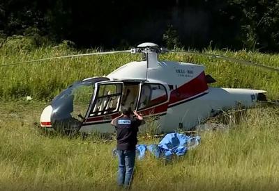 Cinco pessoas ficam feridas na queda de helicóptero no Rio de Janeiro