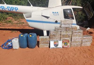 Vídeo: helicóptero da polícia persegue aeronave carregada com drogas