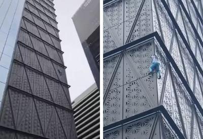 Homem escala prédio de 30 andares sem proteção e é preso na Argentina