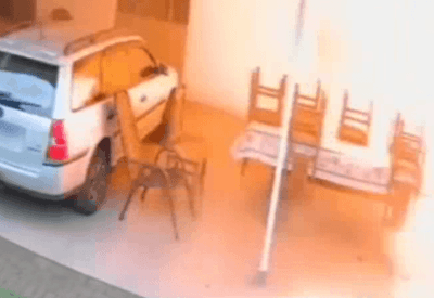 Homem coloca botijão na churrasqueira e causa explosão no Paraná