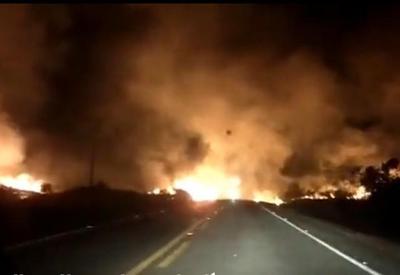 Incêndio atinge terra indígena e se aproxima de rodovia no Pará