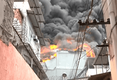 Incêndio atinge galpão em Santo André, no ABC Paulista