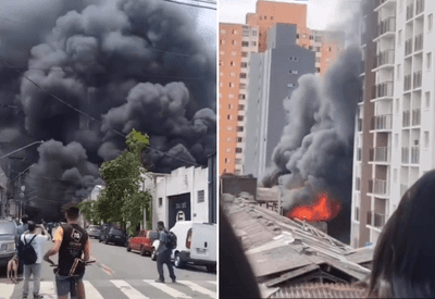 Incêndio no centro de SP deixa duas mulheres intoxicadas por fumaça; uma delas está grávida