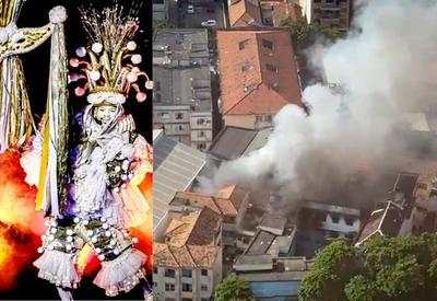 Fantasias de Carnaval de 3 escolas de samba da Série Ouro estão em fábrica que pegou fogo no Rio 