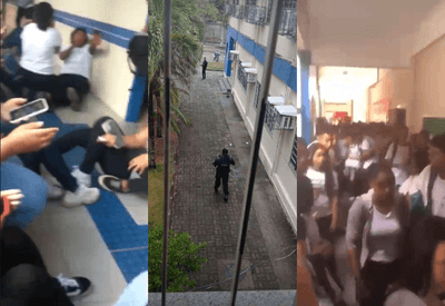 Criminosos invadem escola para fugir de troca de tiros com policiais no Rio