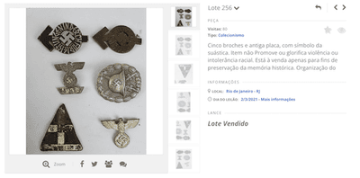 Conselho de Direitos Humanos aciona MPF para investigar leilão de itens nazistas no Brasil