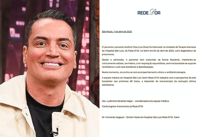 Leo Dias é internado em UTI com quadro de pneumonia
