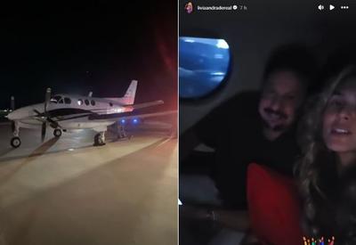 Lívia Andrade publica vídeo após avião fazer pouso de emergência: "Nascemos de novo"