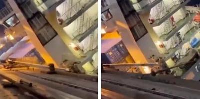 Cargueiro tomba durante carregamento no porto de Istambul, na Turquia