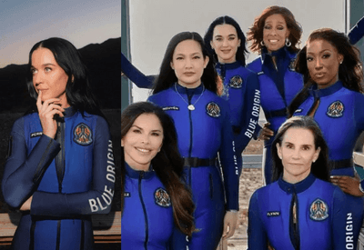 Katy Perry e outras cinco mulheres completam viagem ao espaço nesta segunda (14)