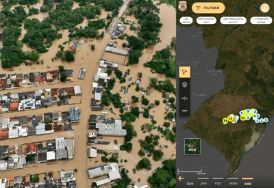 PF libera acesso gratuito a imagens de satélite para regiões em estado de calamidade no RS