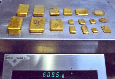 PF prende chinês que embarcava para Hong Kong com 6 kg de ouro ilegal em Guarulhos (SP)
