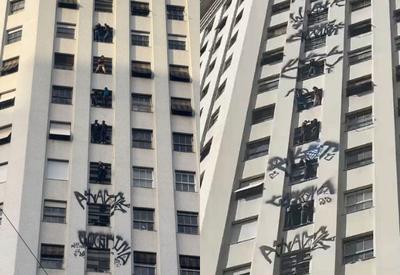 Prisão nas alturas: 8 homens são detidos após picharem prédio e não conseguirem descer em SP