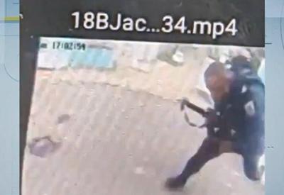 Câmera flagra granada sendo atirada em policiais no RJ