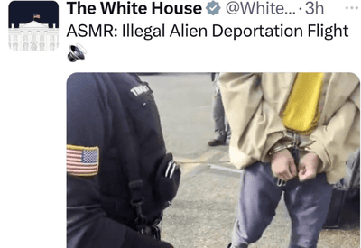 Casa Branca faz vídeo de 'relaxamento' com imagens de imigrantes deportados 