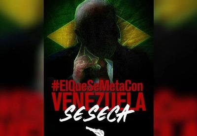 Polícia de Maduro divulga foto com bandeira do Brasil e silhueta de Lula: “Quem se mete com a Venezuela se dá mal”