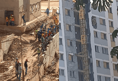 Três trabalhadores morrem após elevador despencar em obra 