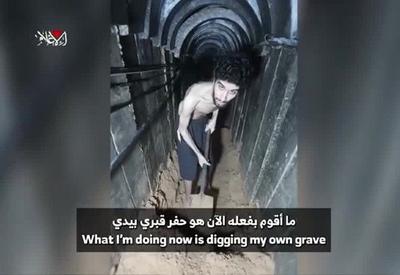Vídeo do Hamas mostra refém israelense cavando a própria cova em Gaza