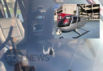 Helicóptero da RecordTV é atingido por tiro no Rio de Janeiro