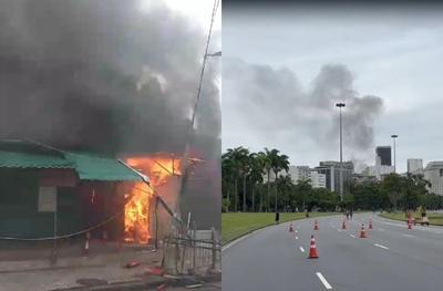 Camelódromo da Uruguaiana é atingido por incêndio no centro do Rio Janeiro 