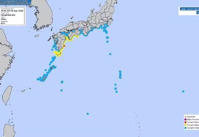 Japão emite alerta de tsunami após ser atingido por terremotos