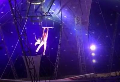 Trapezista cai de 3 metros de altura em circo na Grande Fortaleza