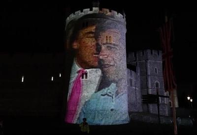 Imagens de Trump, príncipe Andrew e Epstein são projetadas no Castelo de Windsor