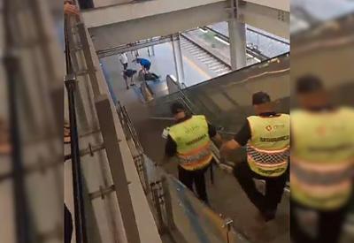 Vídeo: vigilantes terceirizados espancam funcionário da CPTM na Estação Franco da Rocha