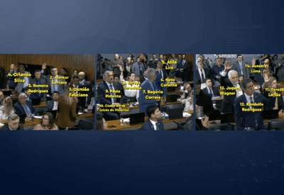 Imagens mostram que governistas venceram votação para barrar quebra de sigilo de Lulinha: 14 a 10