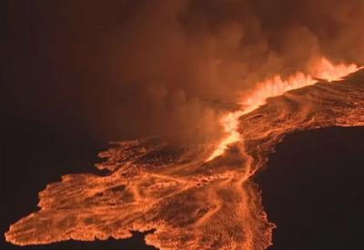 Vulcão entra em erupção na Islândia pela quarta vez em 3 meses; veja imagens