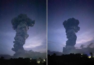 Vulcão nas Filipinas entra em erupção e autoridades elevam nível de alerta