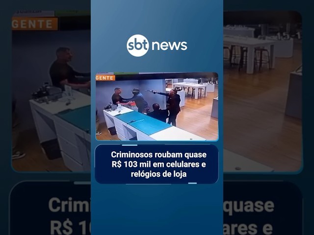 Criminosos roubam quase R$ 103 mil em celulares e relógios de loja em shopping | #SBTManha