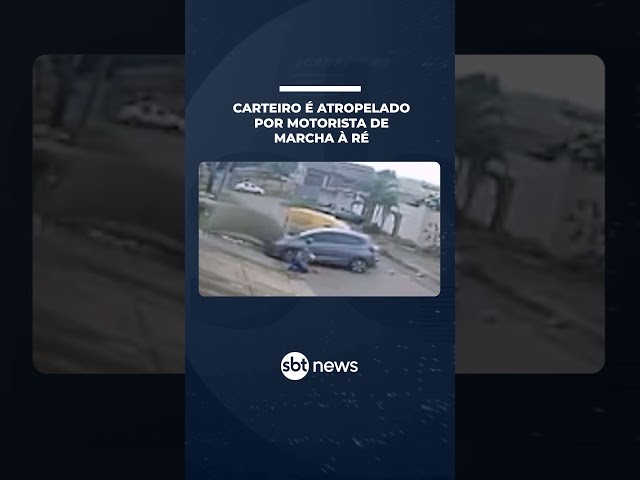 Carteiro é atropelado por carro que sai em marcha à ré em Goiás | #SBTManhã