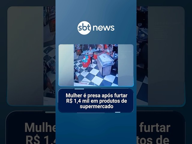 Mulher é presa após furtar R$ 1,4 mil em produtos de supermercado no Rio | #SBTManhã