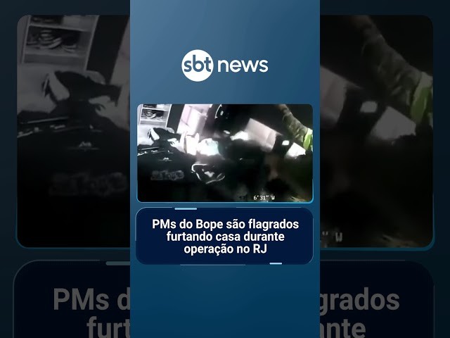 PMs do Bope são flagrados furtando casa durante operação no RJ | #SBTNotícias