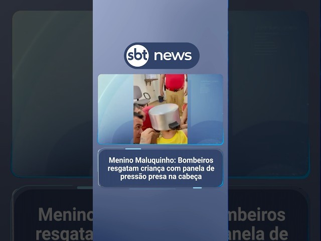 Bombeiros resgatam criança com panela de pressão presa na cabeça