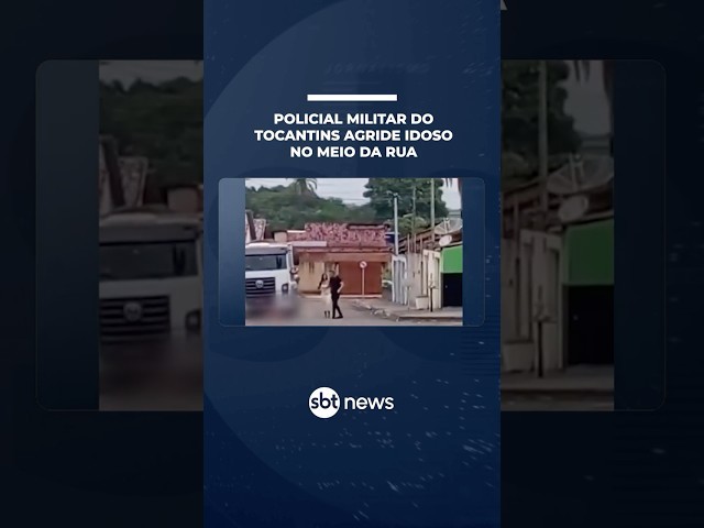 PM é flagrado agredindo idoso após discussão por cachorro no Tocantins | #SBTManhã