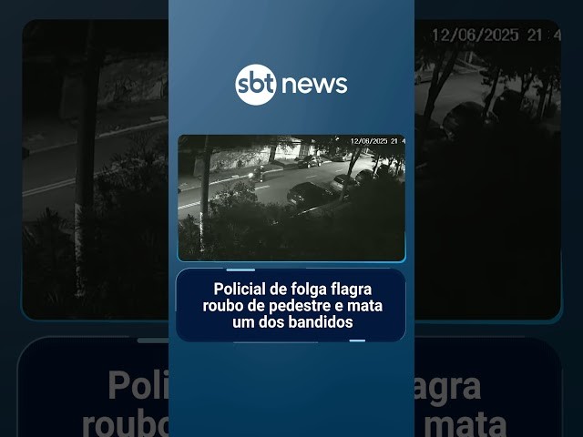 Policial de folga flagra roubo de pedestre e mata um dos bandidos | #SBTManhã