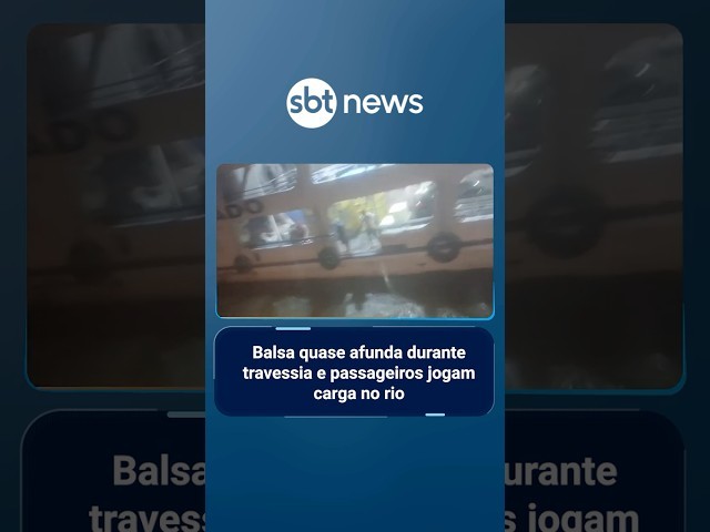 Balsa quase afunda durante travessia no Pará e passageiros jogam carga no rio | #SBTManha