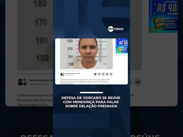 Defesa de Vorcaro se reúne com André Mendonça para falar sobre delação premiada | #CentraldeNotícias