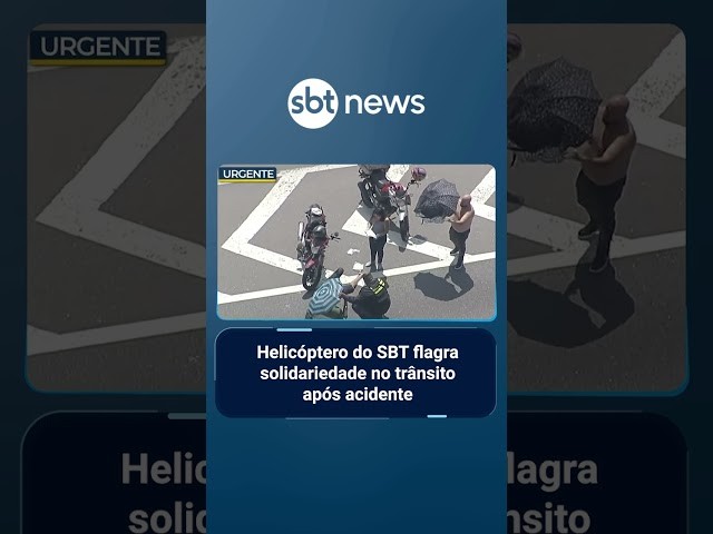 Mulher para no trânsito e ajuda homem que sofreu acidente de moto em SP | #PrimeiroImpacto