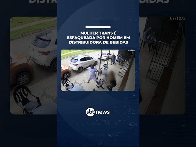 Mulher trans é esfaqueada por homem em distribuidora de bebidas | #SBTNotícias