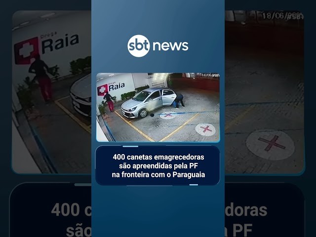 PF e Receita apreendem canetas injetáveis para emagrecimento na fronteira com Paraguai | #SBTBrasil