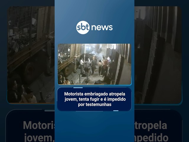 Motorista embriagado atropela jovem, tenta fugir e é impedido por testemunhas | #SBTManhã