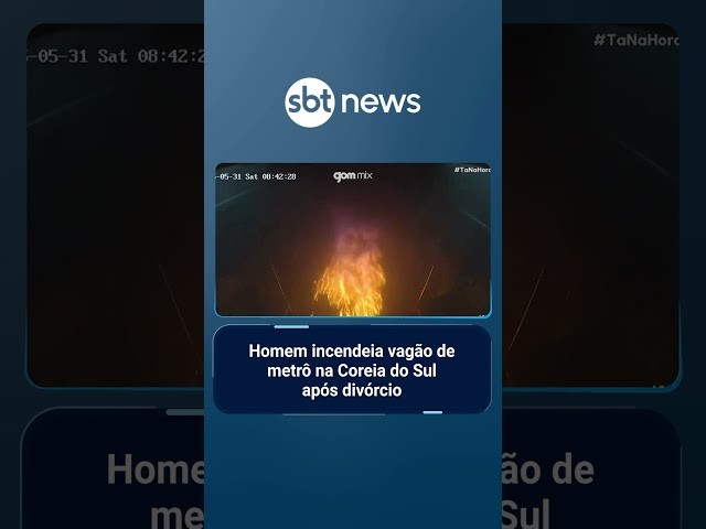 Homem incendeia vagão de metrô na Coreia do Sul após divórcio | #TanaHora